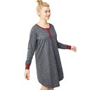 【送料無料】 Ellos レディース ナイトウェア アンダーウェア Ellos Women's Plus Size Long Sleeve Henley Sle...