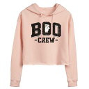 【送料無料】 ライセンス キャラクター レディース Tシャツ トップス Juniors' Boo Crew Cropped Graphic Hoodie Pink(4)