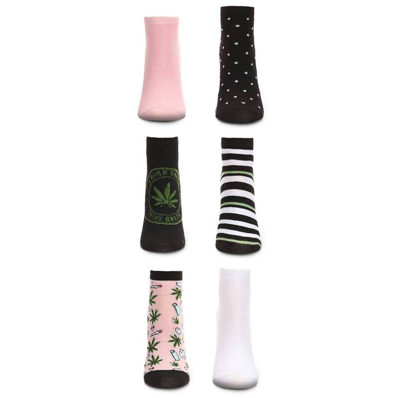 ̵ ⥤ ǥ   6 Pairs Women's Think Green Low Cut Socks ...
