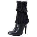 【送料無料】 メモイ レディース 靴下 アンダーウェア Donner Scalloped Rib Fold-Over Boot Topper Black