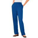 【送料無料】 ウーマン ウィズイン レディース カジュアルパンツ ボトムス Woman Within Women's Plus Size Petite 7-day Knit Straight Leg Pant Deep Cobalt(4)