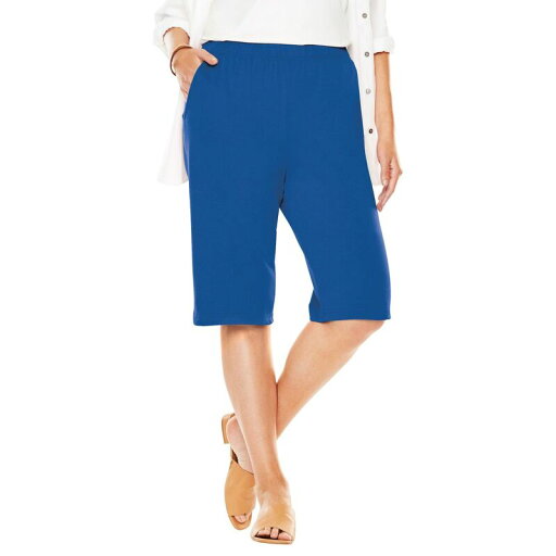 【送料無料】 ウーマン ウィズイン レディース ハーフパンツ・ショーツ ボトムス Woman Within Women's Plus Size 7-day Knit Bermuda Shorts Deep Cobalt 【送料無料】 ウーマン ウィズイン レディース ハーフパンツ・ショーツ ボトムス Woman Within Women's Plus Size 7-day Knit Bermuda Shorts Deep Cobalt