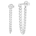 【送料無料】 Sunkissed Sterling レディース ピアス・イヤリング アクセサリー Sunkissed Sterling Curb Chain Drop Earrings Silver Tone(4)