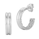 【送料無料】 Sunkissed Sterling レディース ピアス・イヤリング アクセサリー Sunkissed Sterling 14k Gold Over Silver Double Row Hoop Earrings Silver Tone