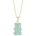 【送料無料】 Sunkissed Sterling レディース ネックレス・チョーカー・ペンダントトップ アクセサリー Sunkissed Sterling 14k Gold Over Silver Gummy Bear Necklace Gold Tone Aqua