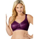 【送料無料】 コンフォート チョイス レディース ブラジャー アンダーウェア Comfort Choice Women's Plus Size Jacquard...