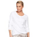 【送料無料】 Ellos レディース ナイトウェア アンダーウェア Ellos Women's Plus Size Long Sleeve Henley Sle...