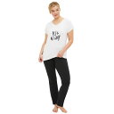 【送料無料】 Ellos レディース ナイトウェア アンダーウェア Ellos Women's Plus Size Screen-print Sleep Tee...