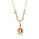 【送料無料】 1928 レディース ネックレス・チョーカー・ペンダントトップ アクセサリー 1928 Gold Tone Simulated Carnelian...