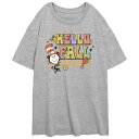 【送料無料】 ライセンス キャラクター レディース Tシャツ トップス Juniors' Dr. Seuss The Cat In The Hat Hello Fall Oversized Graphic Tee Athletic Heather(4)