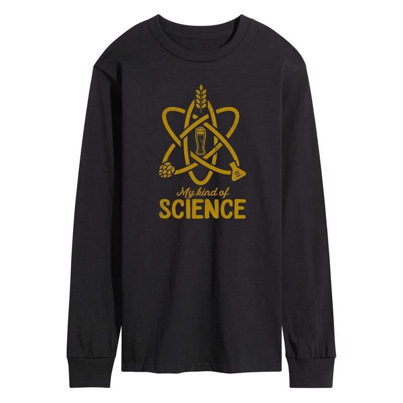 【送料無料】 ライセンス キャラクター メンズ Tシャツ トップス Men's My Kind Of Science Long Sleeve Graphic Tee Black