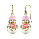 【送料無料】 1928 レディース ピアス・イヤリング アクセサリー 1928 Pink Beaded Rose Drop Earrings Multi/None(4)
