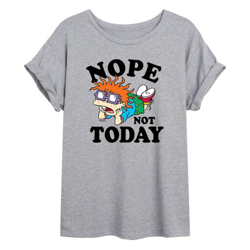 【送料無料】 ライセンス キャラクター レディース Tシャツ トップス Juniors' Rugrats Chucky "Not Today" Oversized Graphic Tee Gray 【送料無料】 ライセンス キャラクター レディース Tシャツ トップス Juniors' Rugrats Chucky "Not Today" Oversized Graphic Tee Gray