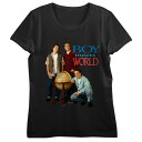 【送料無料】 ライセンス キャラクター レディース Tシャツ トップス Juniors' Boy Meet World Globe Group Graphic ...