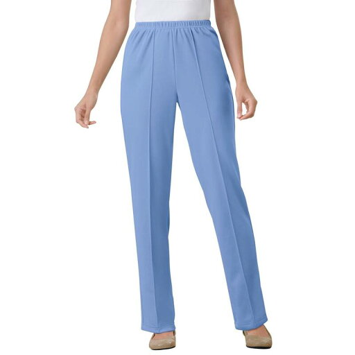 【送料無料】 ウーマン ウィズイン レディース カジュアルパンツ ボトムス Woman Within Women's Plus Size Tall The Hassle-free Elastic-waist Soft Knit Pant French Blue 【送料無料】 ウーマン ウィズイン レディース カジュアルパンツ ボトムス Woman Within Women's Plus Size Tall The Hassle-free Elastic-waist Soft Knit Pant French Blue