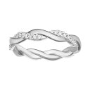 【送料無料】 プリムローズ レディース リング アクセサリー PRIMROSE Sterling Silver Cubic Zirconia Twist Ring Sterling Silver