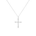 【送料無料】 プリムローズ レディース ネックレス・チョーカー・ペンダントトップ アクセサリー PRIMROSE Sterling Silver Cubic Zirconia Cross Pendant Necklace Sterling Silver