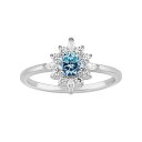 【送料無料】 プリムローズ レディース リング アクセサリー PRIMROSE Sterling Silver Cubic Zirconia Polished Ring Sterling Aqua