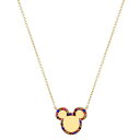 【送料無料】 ディズニー レディース ネックレス・チョーカー・ペンダントトップ アクセサリー Disney's Mickey Mouse 14k Gold Fl...