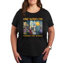 【送料無料】 ディズニー レディース Tシャツ トップス Disney's Wish Plus Change The World Graphic Tee Bla...