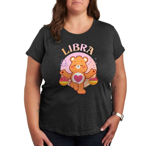 【送料無料】 ライセンス キャラクター レディース Tシャツ トップス Plus Care Bears Libra Graphic Tee Gray Heather 【送料無料】 ライセンス キャラクター レディース Tシャツ トップス Plus Care Bears Libra Graphic Tee Gray Heather