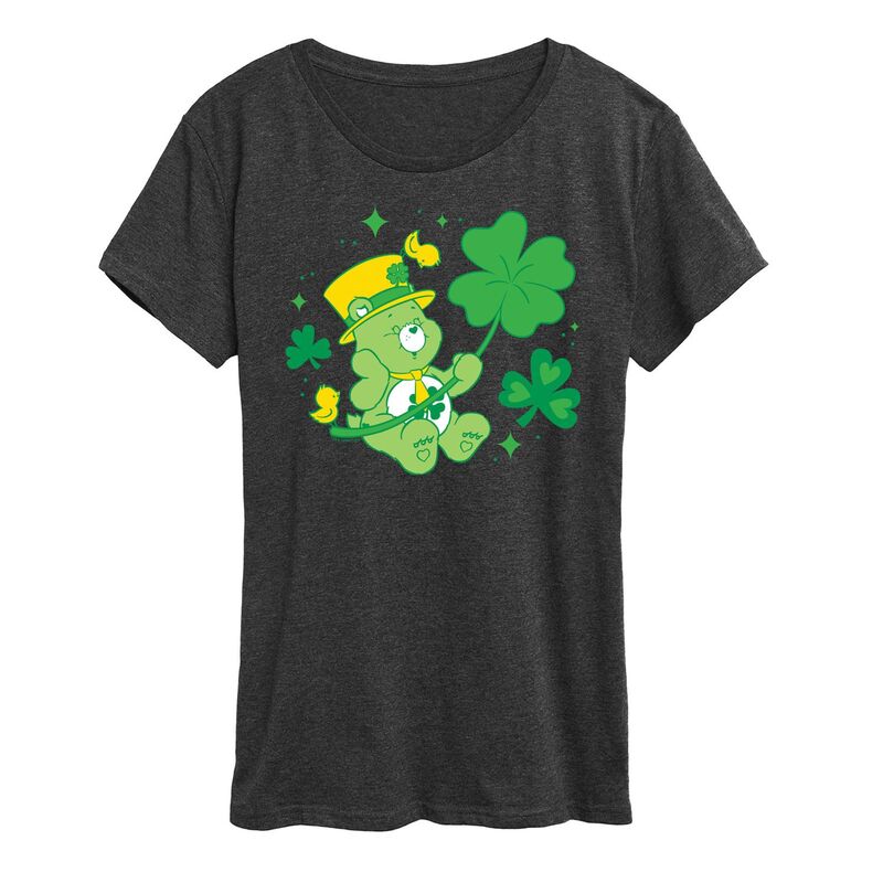 【送料無料】 ライセンス キャラクター レディース Tシャツ トップス Women's Care Bears Hat Graphic Tee Heather Charcoal