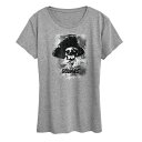 【送料無料】 ライセンス キャラクター レディース Tシャツ トップス Women's The Goonies One Eyed Willy Graphic Tee Heather Gray(4)