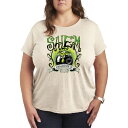 【送料無料】 アンブランデッド レディース Tシャツ トップス Plus Size Salem Witchy Collegiate Graphic Tee Beige(4)