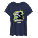 【送料無料】 ライセンス キャラクター レディース Tシャツ トップス Women's Beetlejuice 2 Wolf Jackson Graphic Tee Navy(4)