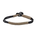 【送料無料】 リンクス メンズ ブレスレット・バングル・アンクレット アクセサリー LYNX Men's Tan Cord & Black Leather Br...
