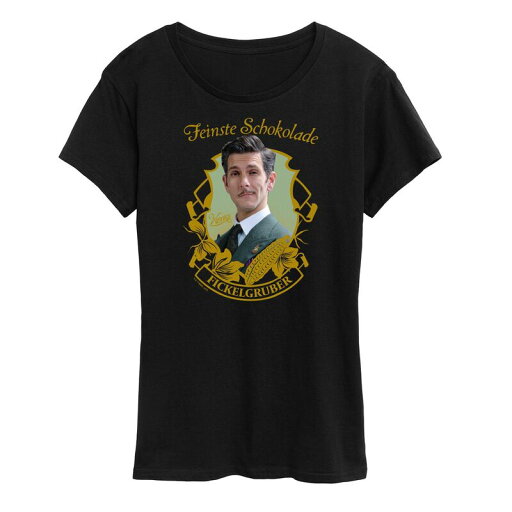 【送料無料】 ライセンス キャラクター レディース Tシャツ トップス Women's Wonka Fickelgruber Graphic Tee Black 【送料無料】 ライセンス キャラクター レディース Tシャツ トップス Women's Wonka Fickelgruber Graphic Tee Black
