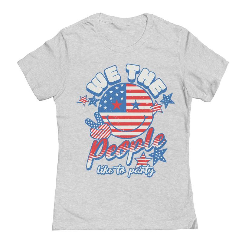 【送料無料】 アンブランデッド レディース Tシャツ トップス Junior's We The People Patriotic Graphic Tee Heather Gray