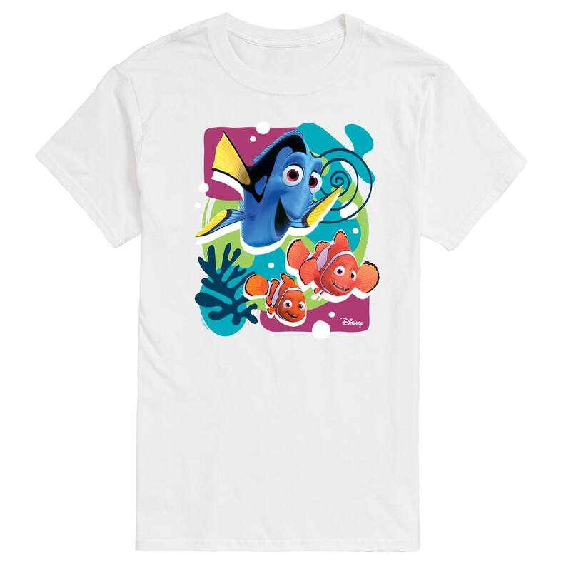 【送料無料】 ディズニー ピクサー メンズ Tシャツ トップス Disney / Pixar's Finding Nemo Men's Group Graphic Tee White