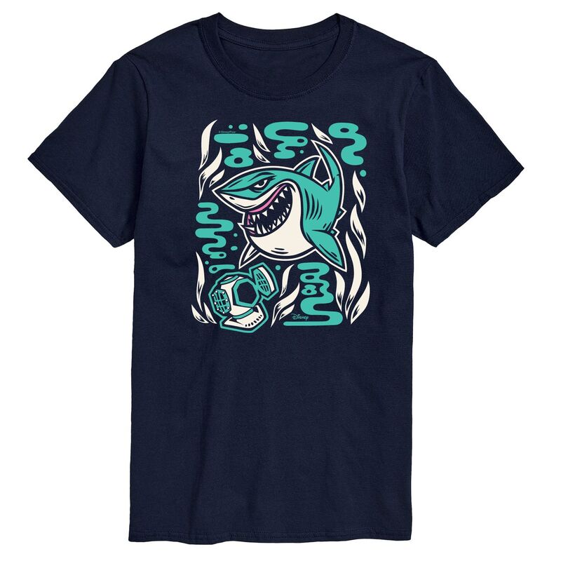 【送料無料】 ディズニー ピクサー メンズ Tシャツ トップス Disney / Pixar's Finding Nemo Bruce Men's Graphic Tee Navy