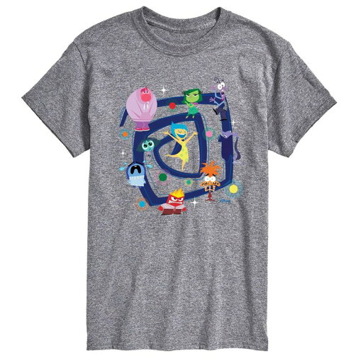 【送料無料】 ディズニー ピクサー メンズ Tシャツ トップス Disney / Pixar’s Inside Out 2 Men's Group Graphic Tee Heather Gray 【送料無料】 ディズニー ピクサー メンズ Tシャツ トップス Disney / Pixar’s Inside Out 2 Men's Group Graphic Tee Heather Gray