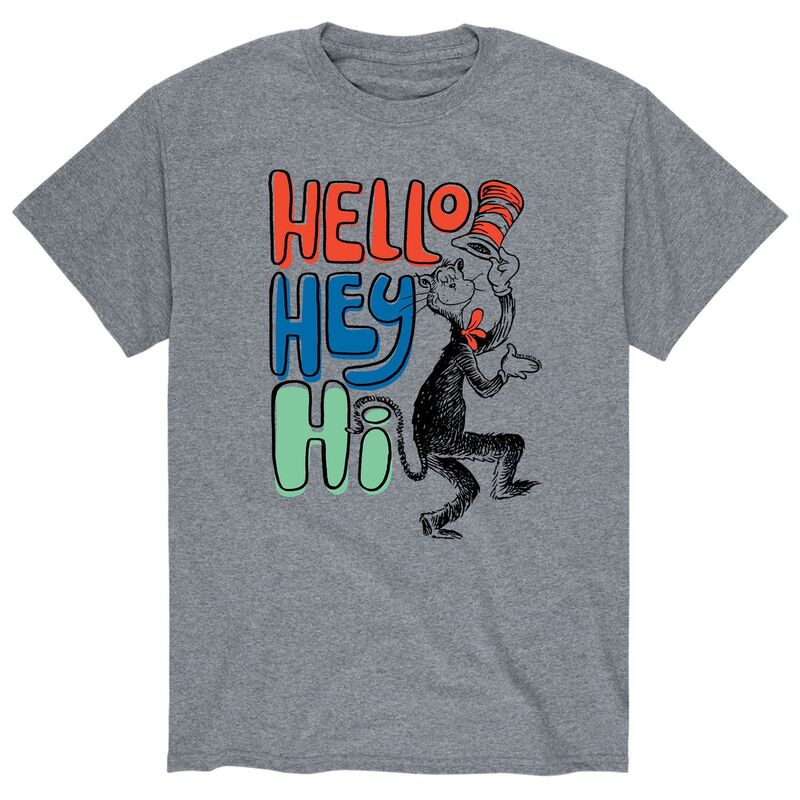 【送料無料】 ライセンス キャラクター メンズ Tシャツ トップス Men's Dr. Seuss Hey Hi Tee Gray