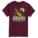 【送料無料】 ライセンス キャラクター メンズ Tシャツ トップス Men's Jurassic World T Rex Graphic Tee Maroon(4)