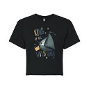 【送料無料】 ライセンス キャラクター レディース Tシャツ トップス Juniors' Where The Wild Things Are King Cropped Tee Black(4)