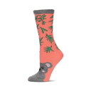 【送料無料】 メモイ レディース 靴下 アンダーウェア Women's Foot Pet Koala Crew Socks Coral