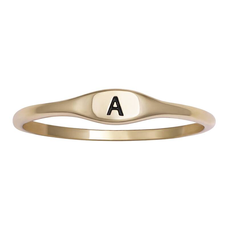 【送料無料】 プリムローズ レディース リング アクセサリー PRIMROSE Polished Oval Oxidized Initial Ring Gold Tone A