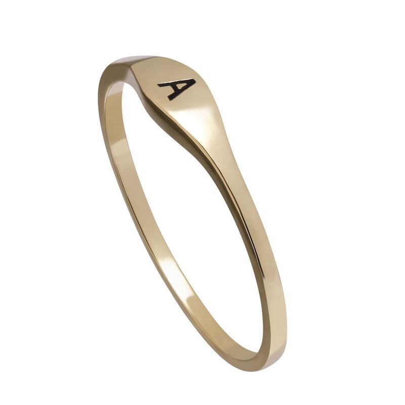 【送料無料】 プリムローズ レディース リング アクセサリー PRIMROSE Polished Oval Oxidized Initial Ring Gold Tone A