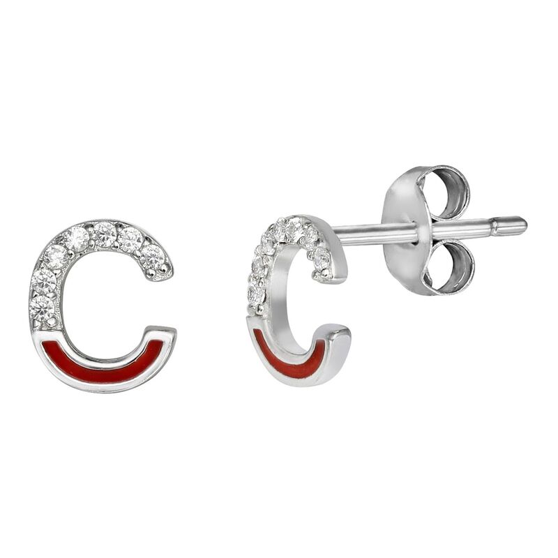 楽天ReVida 楽天市場店【送料無料】 プリムローズ レディース ピアス・イヤリング アクセサリー PRIMROSE Sterling Silver Cubic Zirconia Initial Stud Earrings Red C