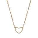 【送料無料】 LC Lauren Conrad レディース ネックレス・チョーカー・ペンダントトップ アクセサリー LC Lauren Conrad Heart Necklace Gold Tone(4)