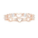 【送料無料】 LC Lauren Conrad レディース リング アクセサリー LC Lauren Conrad Cubic Zirconia Heart Ring Rose Gold Tone