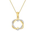 【送料無料】 Gemminded レディース ネックレス・チョーカー・ペンダントトップ アクセサリー Gemminded 18k Gold Over Sterling Silver Diamond Accent Interlocked Hearts Pendant Necklace Gold Tone(4)