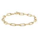 【送料無料】 アンブランデッド レディース ブレスレット・バングル・アンクレット アクセサリー 14k Gold Paper Clip Toggle Brace...