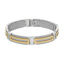【送料無料】 リンクス メンズ ブレスレット・バングル・アンクレット アクセサリー Men's LYNX Two Tone Stainless Steel Li...