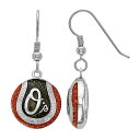 【送料無料】 ロゴアート レディース ピアス・イヤリング アクセサリー LogoArt Sterling Silver Baltimore Orioles Enamel Baseball Dangle Earrings Sterling Silver