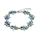 【送料無料】 1928 レディース ブレスレット・バングル・アンクレット アクセサリー 1928 Silver Tone Aurora Borealis Cry...