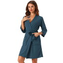 【送料無料】 cheibear レディース ナイトウェア アンダーウェア Womens Waffle Bathrobe Soft Kimono Spa And ...